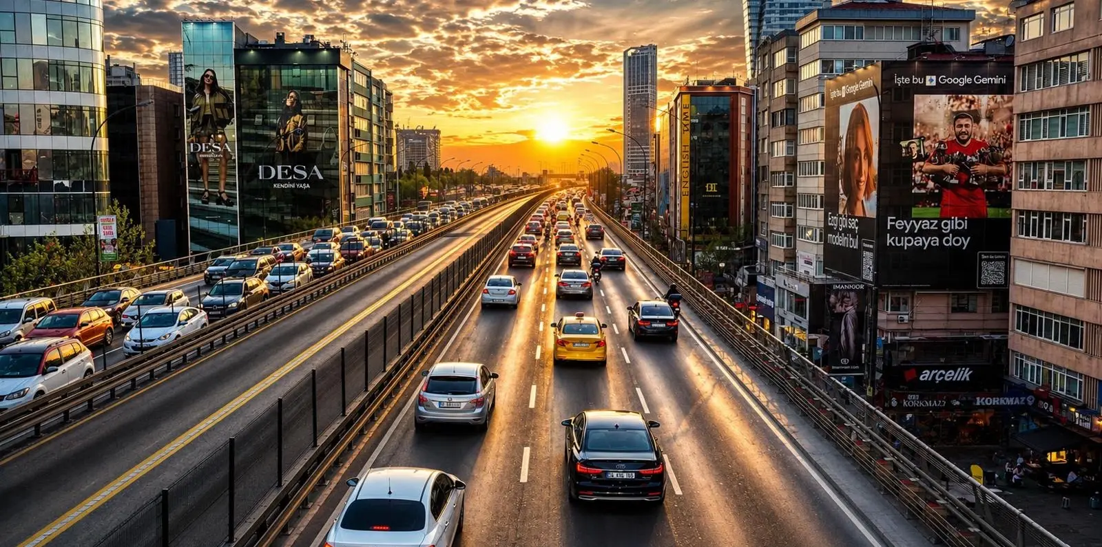 Mecidiyeköy E-5 açıkhava reklam alanları